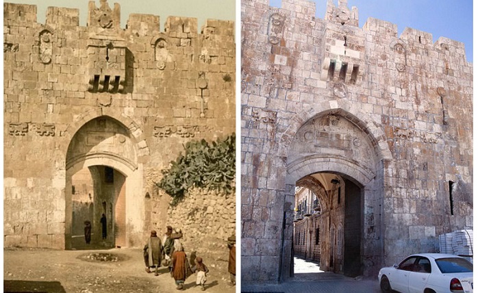 Фото достопримечательностей Иерусалима с разницей в 100 лет
