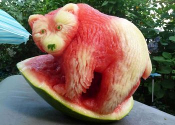 Очень красивый карвинг по фруктам и овощам, 50 фото