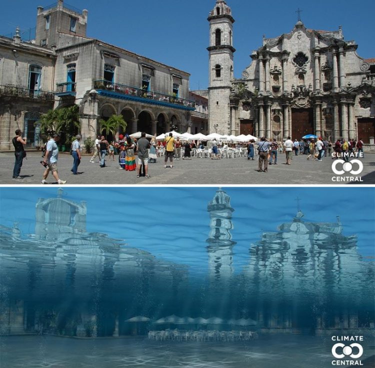 Куба Гавана Кафедральная площадь_глобальное потепление климата